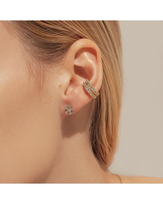 BLOOMTINE | Earth Angel HQ Metallic Eternal Bloom Solid Diamond Flower Studs