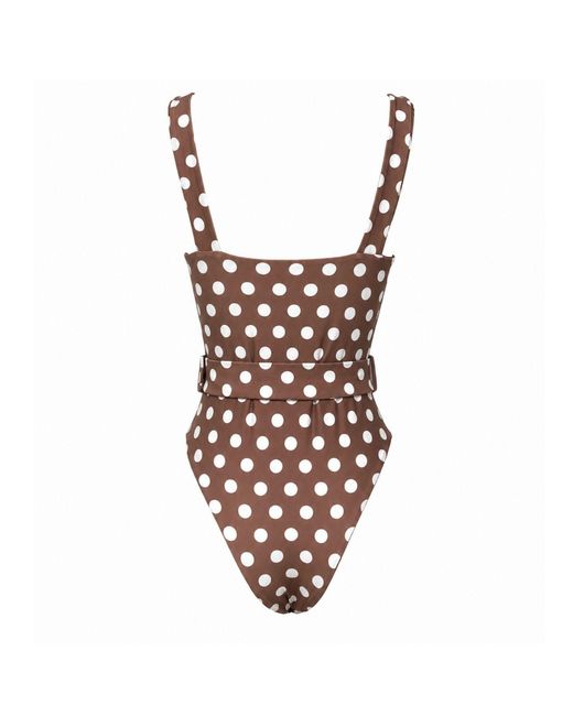 Paola Amador Red Polka Dots Swimsuit