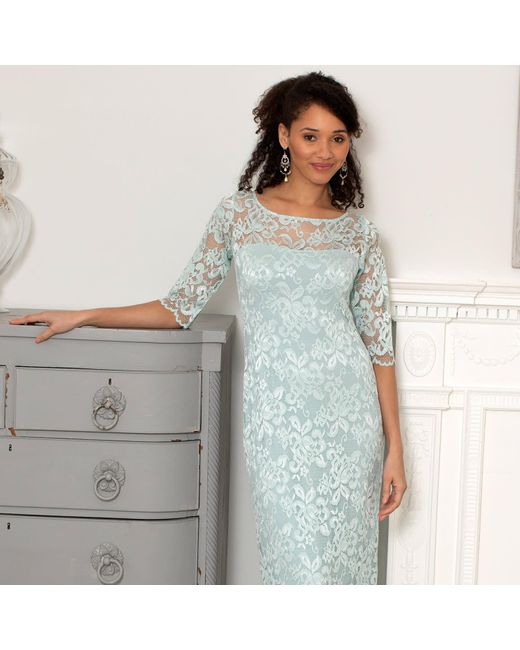 Alie Street London Gray Lila Lace Gown