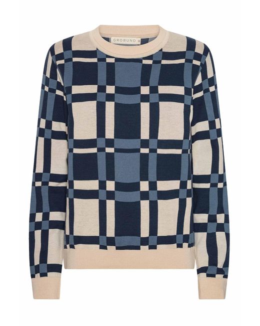 GROBUND Blue Frida Knitted Blouse