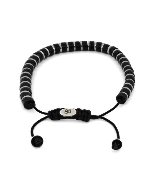 Ebru Jewelry Multicolor Onyx Stone Beaded Adjustable Bracelet for men