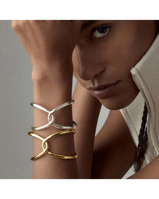 Dinny Hall White Twist Open Cuff