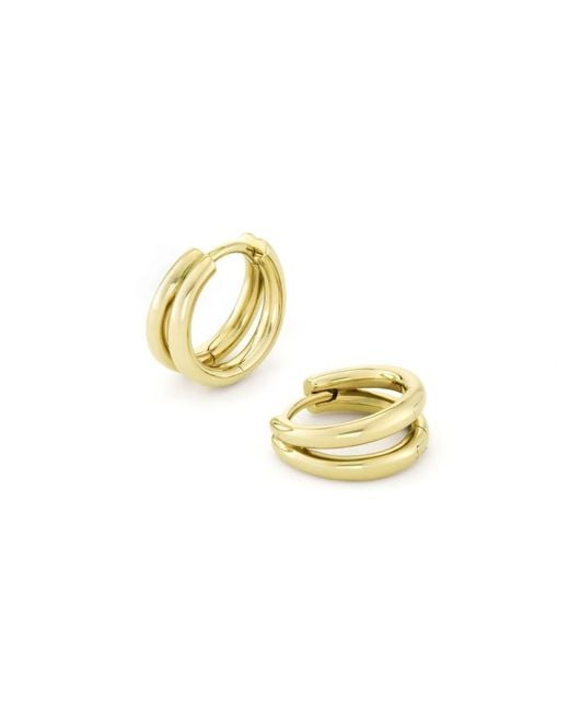 Dinny Hall Metallic Signature Duo Mini Huggie Hoops