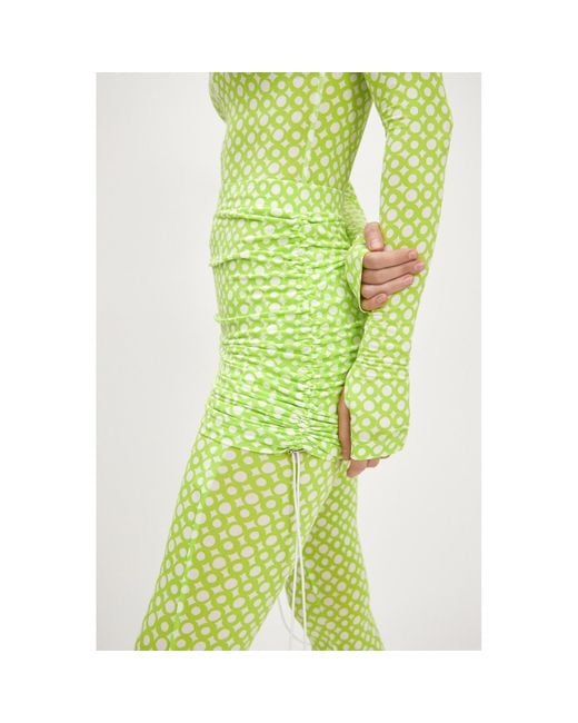 Monosuit Green Neutrals Set Suit Zipper Full Bodysuit & Skirt Lime