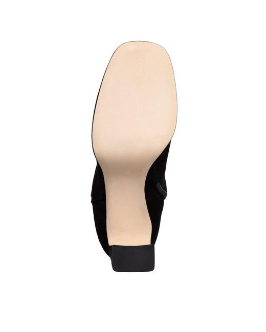 Beautiisoles by Robyn Shreiber Made in Italy Black Scottie Ankle Bootie Comfortable Medium Heel Elegant For Work & Evening