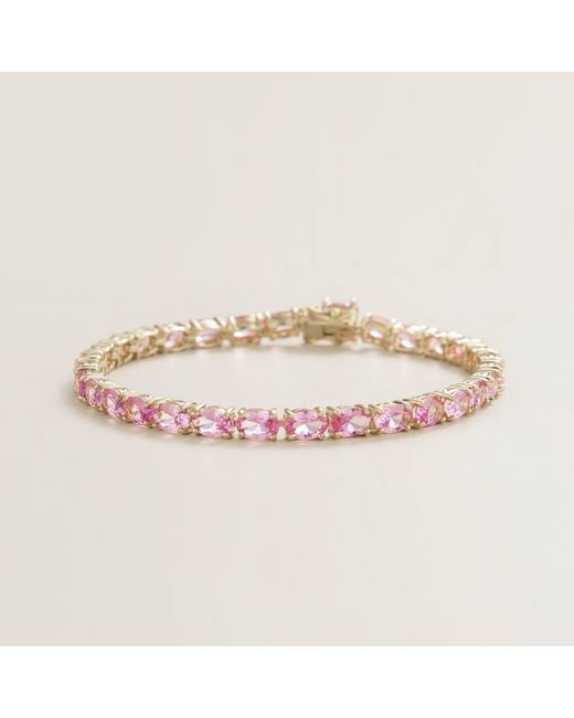 Juvetti Pink Salto Tennis Bracelet Set With Sapphire
