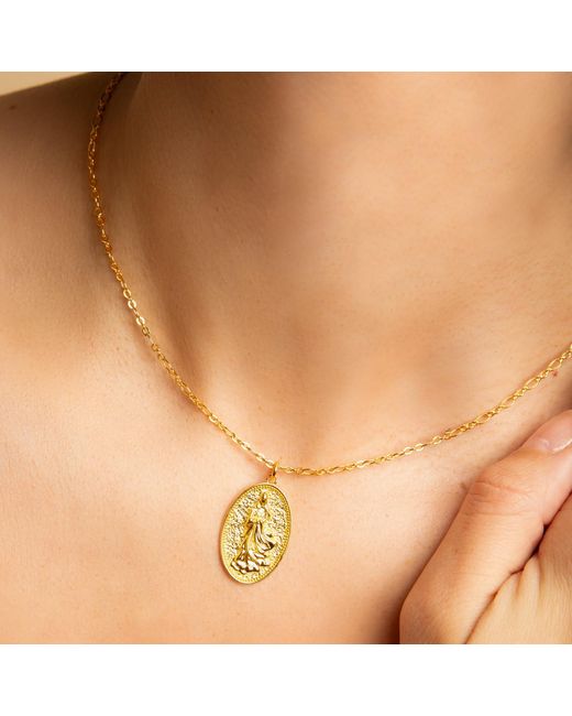 Seven Saints Metallic Quan Yin Goddess Of Compassion And Mercy Necklace