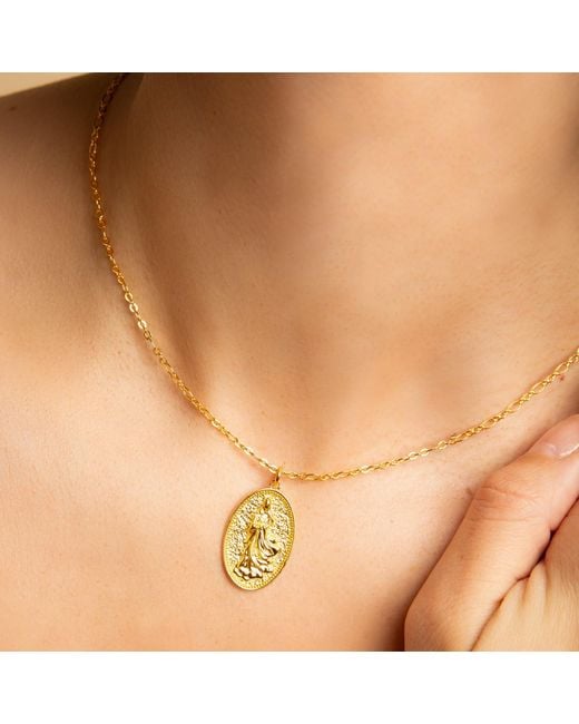 Seven Saints Metallic Quan Yin Goddess Of Compassion And Mercy Necklace