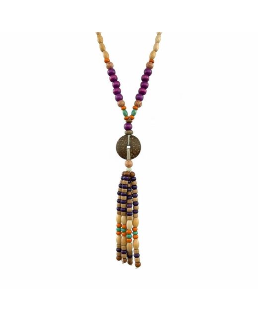 By Virgo Metallic Noira Tassel Necklace