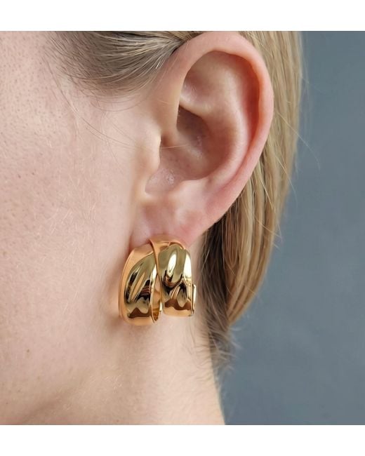 Uchi and Soto Metallic Kin Molten Hoop Earrings
