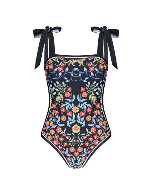 Jessie Zhao New York Blue Night Imagination Reversible One Piece Swimsuit