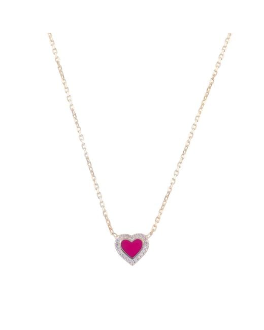SHYMI Metallic Enamel & Pave Mini Heart