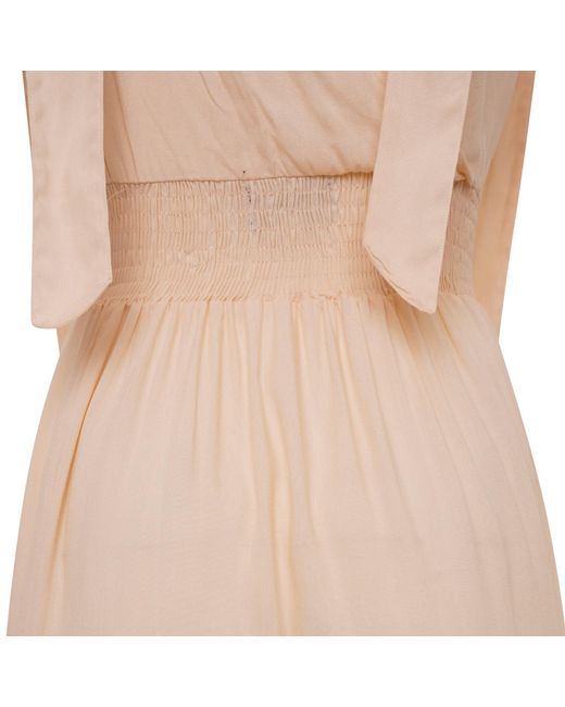 LAtelier London Natural Neutrals Maisie Light Peach Midi Dress