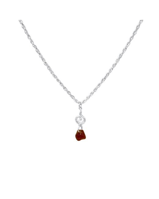 Glassy Metallic Kokosspiral Necklace