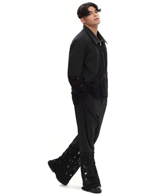 Maison Bogomil Black Split Front – Zip Jacket for men