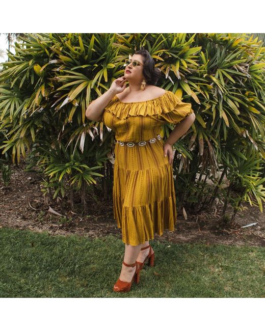 Jennafer Grace Multicolor Saffron Veranda Dress
