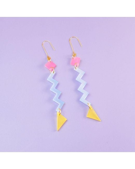 By Chavelli Yellow Geometric Zig Zag