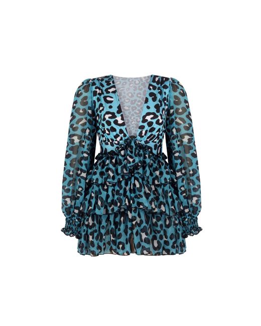 Nur Karaata Blue Margarita Leo Dress