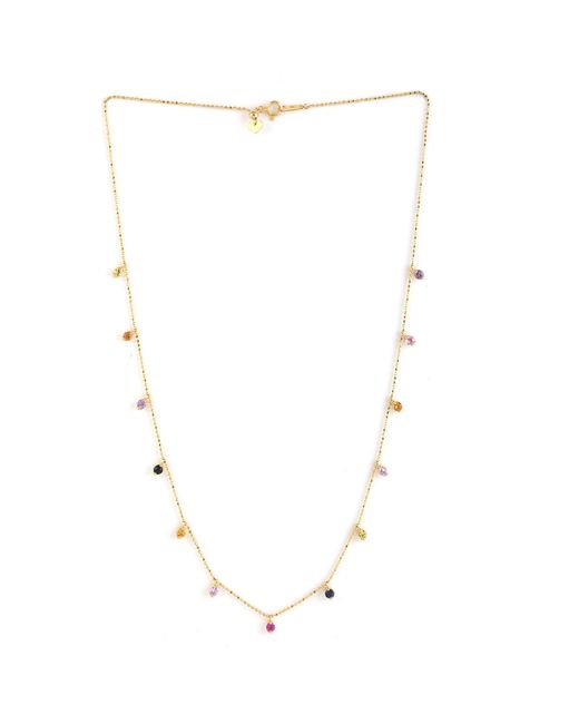 Artisan Metallic Sapphire Station Necklace