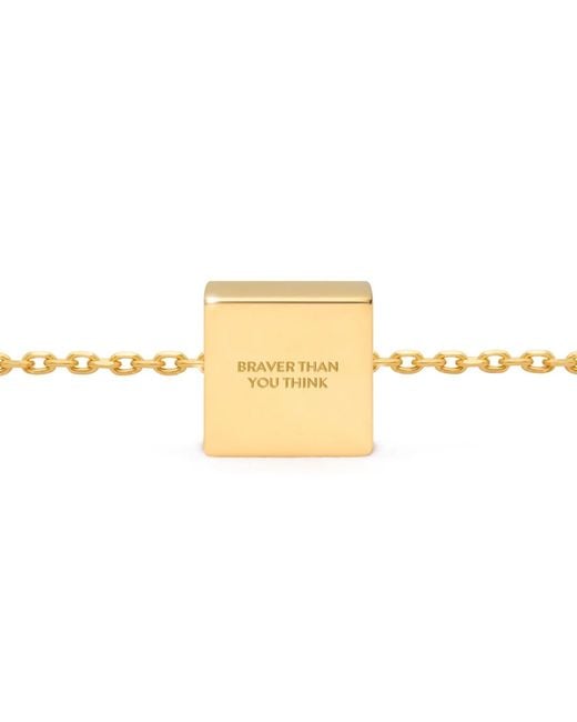 Kouree Metallic 'Braver Than You Think' Necklace Pendant Charm