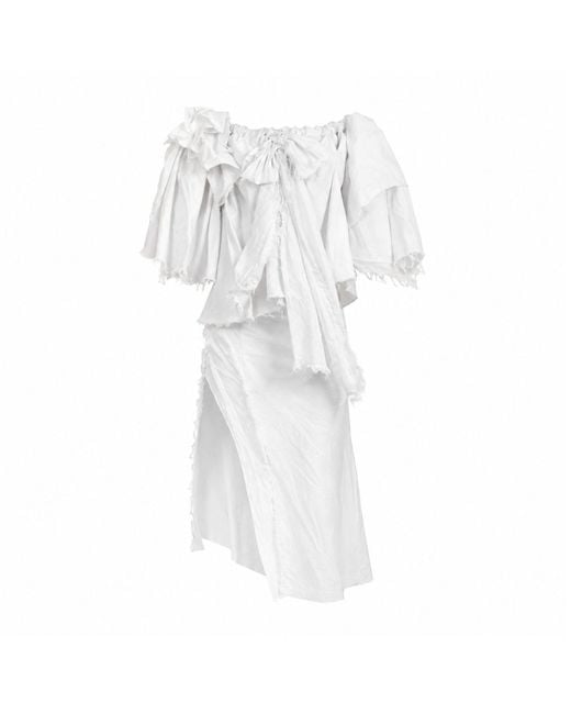 Miro Misljen White Tulip Dress