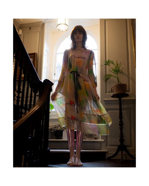 Klements Yellow Solstice Silk Dress