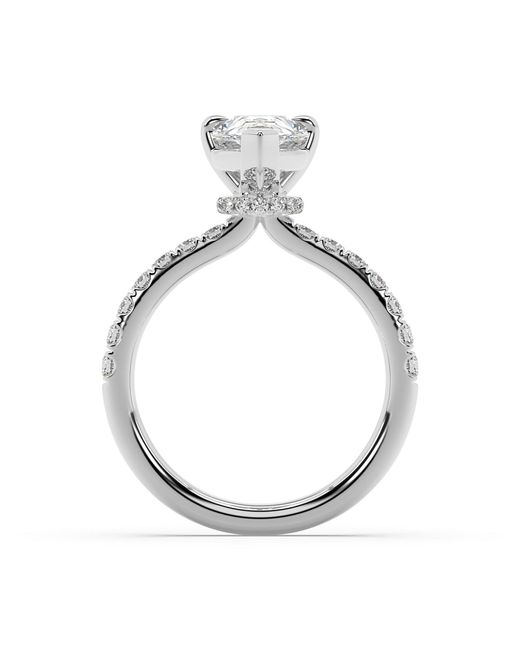 Artisan Metallic Lab-Grown Drop-Shaped Diamond Solitaire Ring