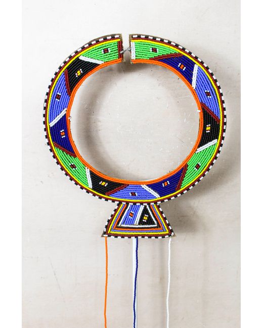 Botanical Boys Blue Kenya Maasai Beaded Necklace