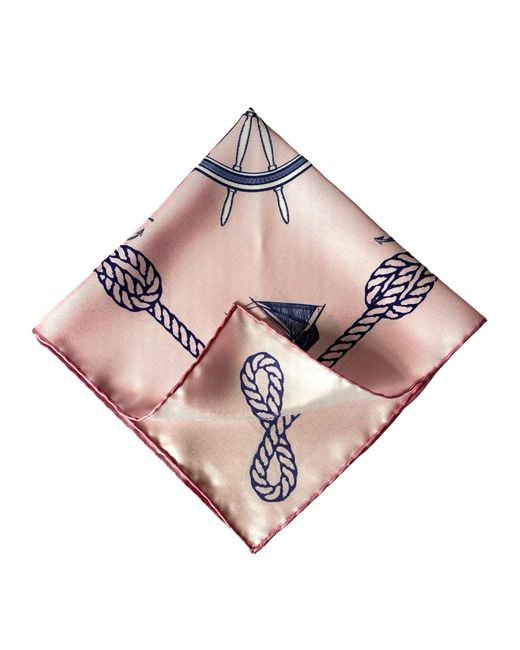 Ralufineart Silk Neckerchief Nautical Chic Pink