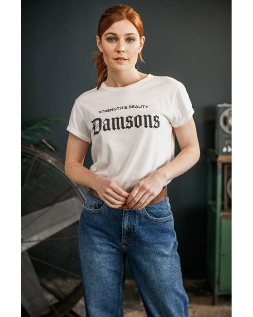&SONS Trading Co White Damsons Herald T-Shirt