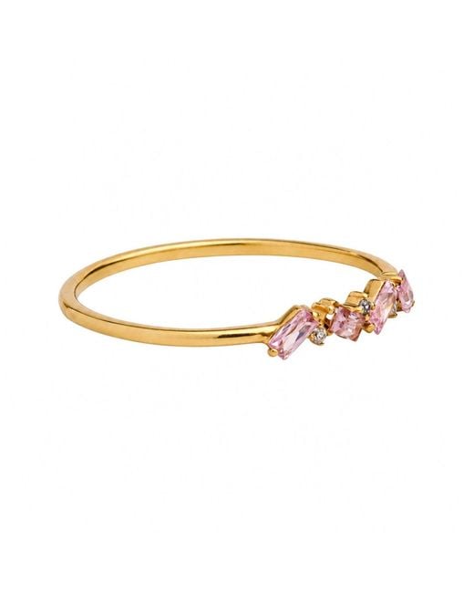 Belinda Jewelz Pink Tourmaline Full Baguette Birthstone Ring