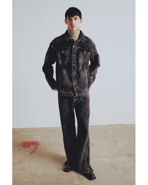 Pcfg Black Your Itch Colorblocked Denim Jacket for men