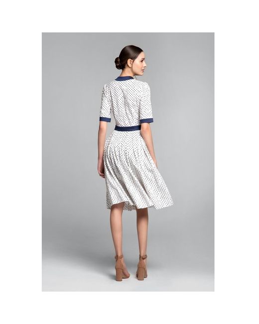 Rumour London White Verity Polka Dot Midi Dress