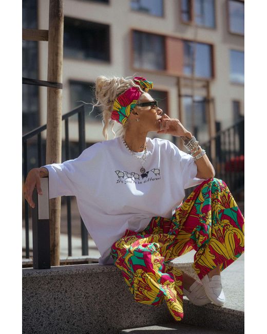 Clothes by Locker Room White Oversized Graphic Cotton T-Shirt