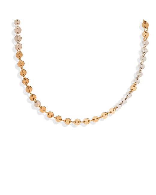 Kate Koel Metallic Two Tone Confetti Shimmer Necklace Filled And Sterling Layering Chain