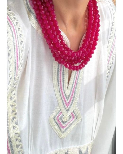 Fairchild Baldwin Red Helena Fuchsia Necklace