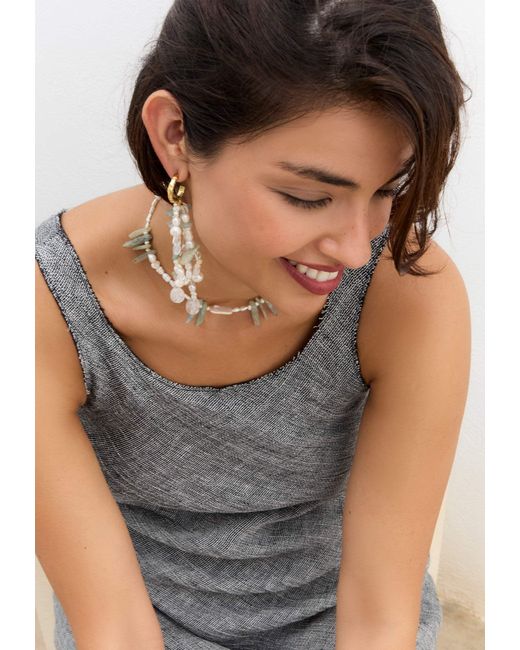 Lavani Jewels White Aquamarine And Pearl Necklace Elsea