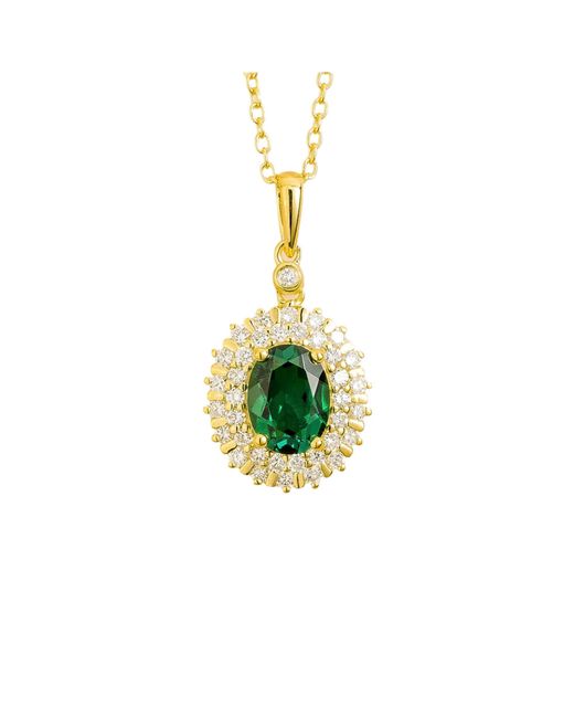 Juvetti Metallic Viva Necklace Diamond & Emerald