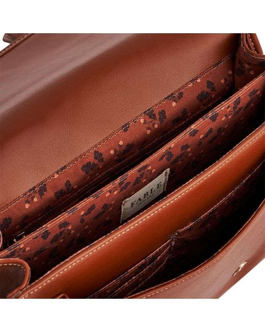 Fable England Brown Tan Classic Satchel