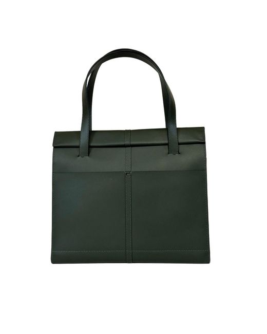 godi. Black The Roon Top Handle Leather Bag