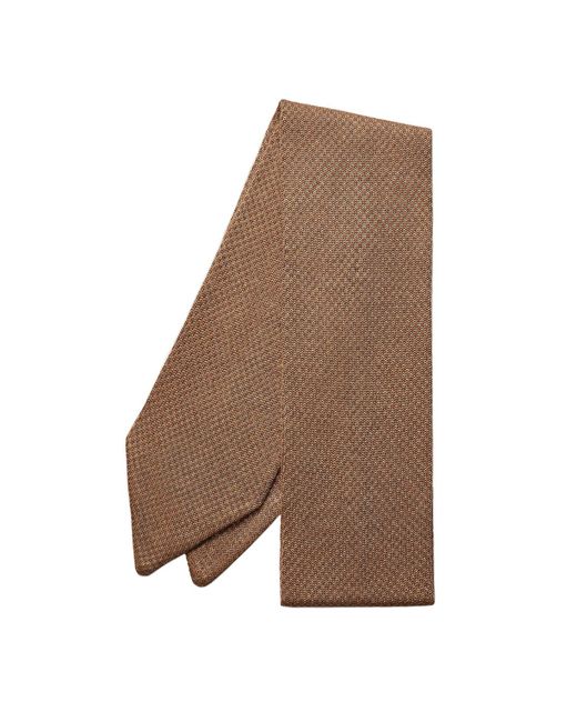SEREN LONDON Brown Merino Wool & Rpet Eco Scarf for men