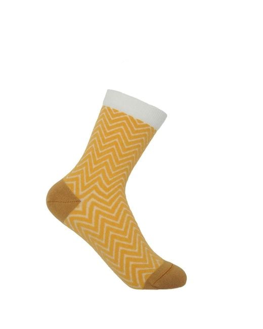 Peper Harow - Made in England Orange Zigzag Socks Bundle