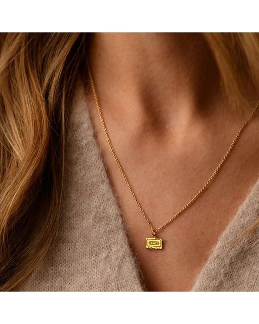 Posh Totty Designs Metallic Dinky Cassette Charm Necklace
