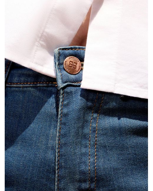 Din & Deen Blue Dark Trumpet Flare Jeans Collection