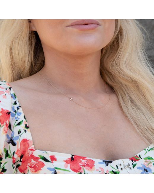 Maya Brenner Metallic 14K Asymmetrical Letter Necklace