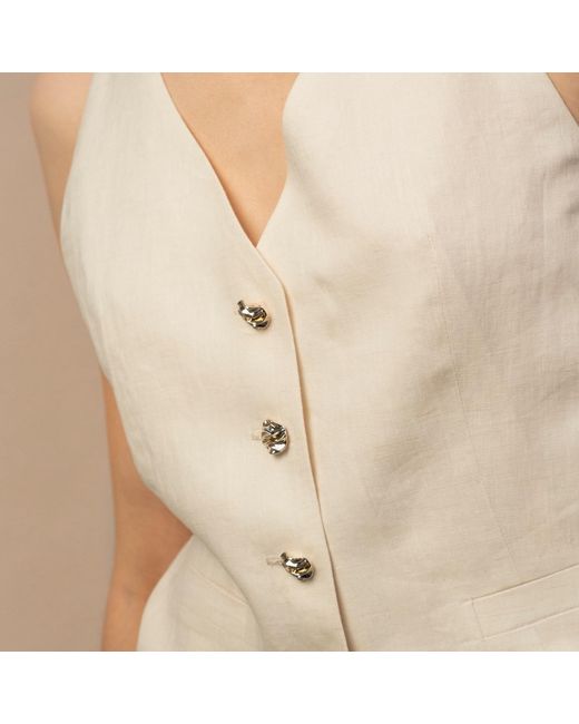 Anse Victorin Natural Kim Linen Vest