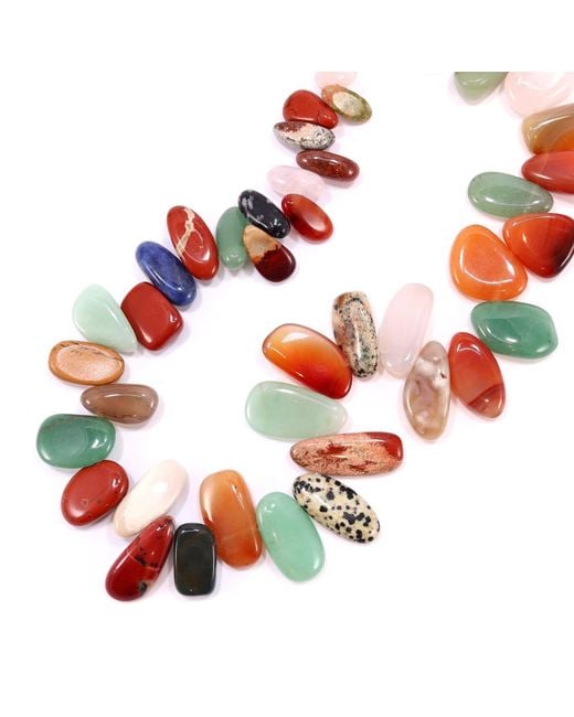 Mineralgems•Studio Red Agate, Jasper & Quartz Gemstone Necklace