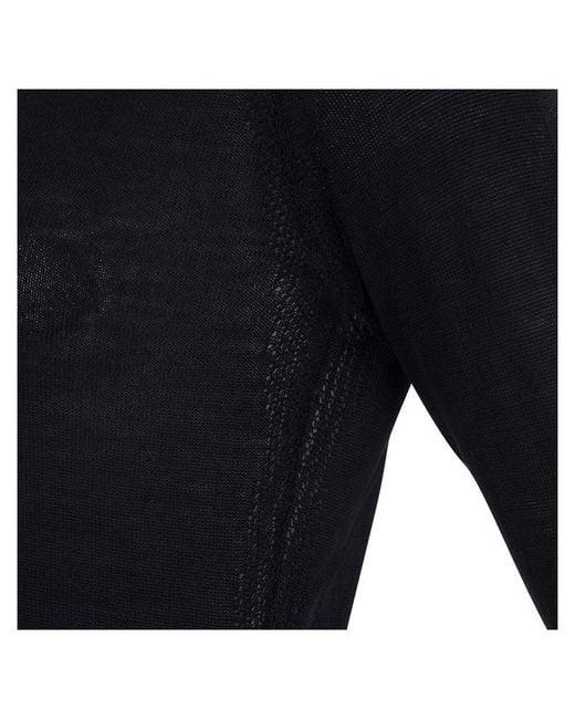 Paul James Knitwear Black Midweight Merino Activewear Training Eos Top