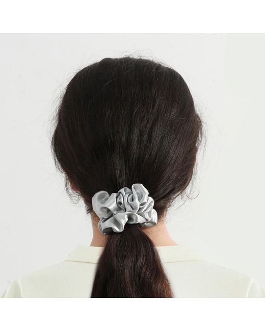 Soft Strokes Silk Metallic Pure Mulberry Silk Regular Scrunchie Set Of Five