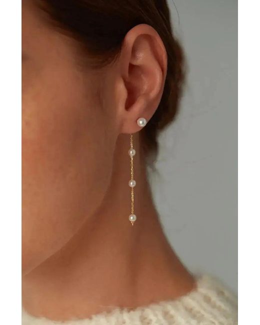 Lisa&Co. White Earrings Pearl Drip Drop